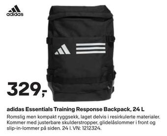XXL Sport Adidas essentials training response backpack, 24 l tilbud