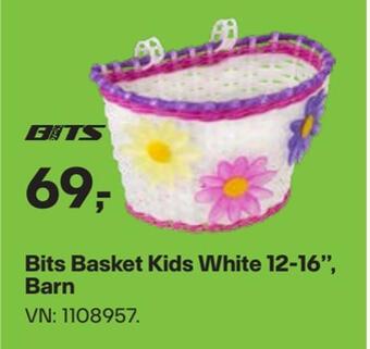 Bits basket kids white 12-16'', barn