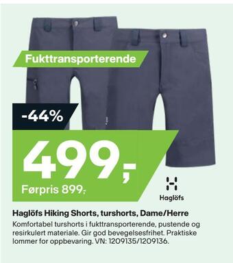 XXL Sport Haglöfs hiking shorts, turshorts, dame/herre tilbud