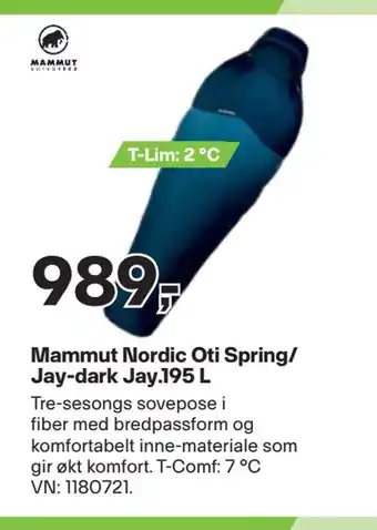 XXL Sport Mammut nordic oti spring/ jay-dark jay.195 l tilbud