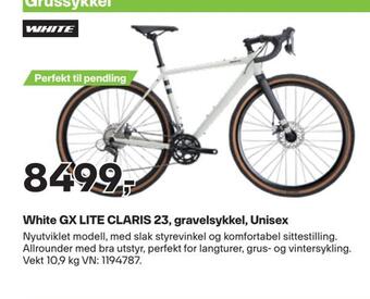 XXL Sport White gx lite claris 23, gravelsykkel, unisex tilbud
