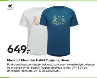 XXL Sport Mammut mountain t-shirt fujiyama, herre tilbud
