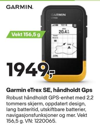 XXL Sport Garmin etrex se, håndholdt gps tilbud