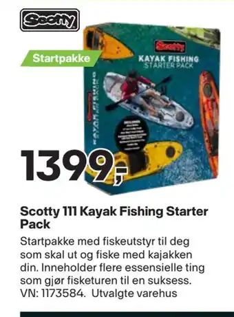 XXL Sport Scotty 111 kayak fishing starter pack tilbud