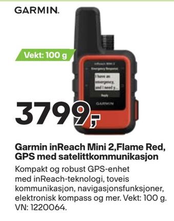 XXL Sport Garmin inreach mini 2,flame red, gps med satelittkommunikasjon tilbud
