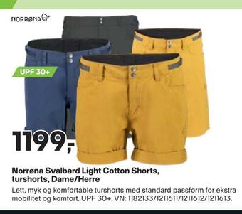 XXL Sport Norrøna svalbard light cotton shorts, turshorts, dame/herre tilbud