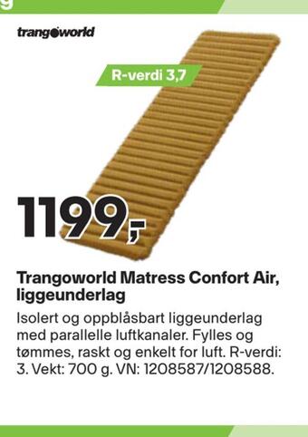XXL Sport Trangoworld matress confort air, liggeunderlag tilbud