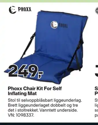 XXL Sport Phoxx chair kit for self inflating mat tilbud
