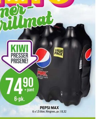 Kiwi Pepsi max brus tilbud