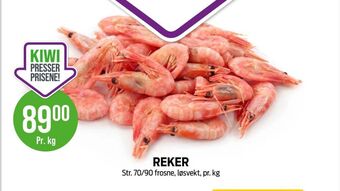 Kiwi Ukjent reker tilbud