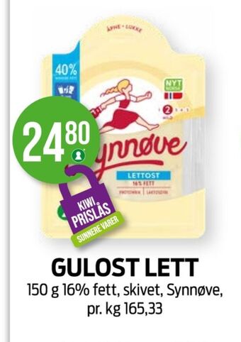 Kiwi Synnøve finden skiveost tilbud