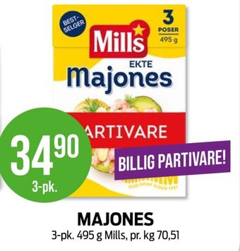 Kiwi Mills majones tilbud