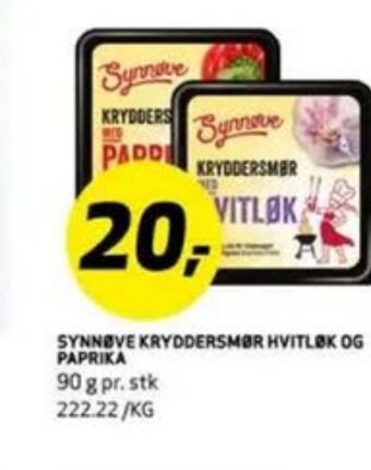 Bunnpris Synnøve finden smør tilbud