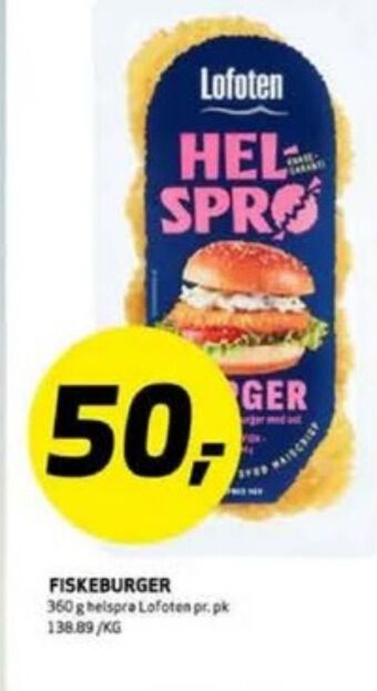 Bunnpris Lofoten fiskeburger tilbud