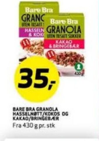 Bunnpris Bare bra granola tilbud