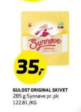 Bunnpris Synnøve finden skiveost tilbud