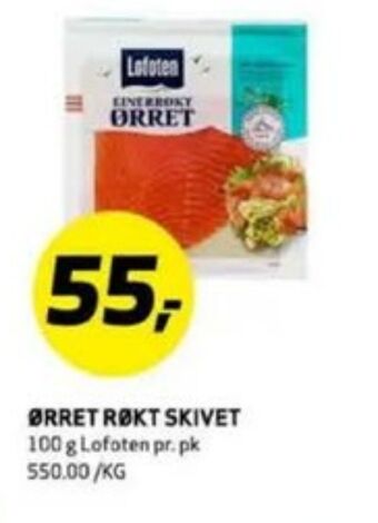 Bunnpris Lofoten ørret tilbud