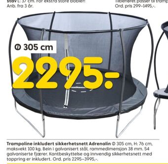Rusta Adrenalin advanced trampoline tilbud