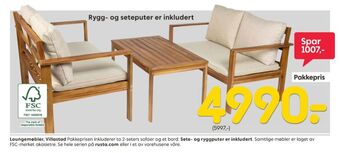 Rusta Ukjent loungesett tilbud