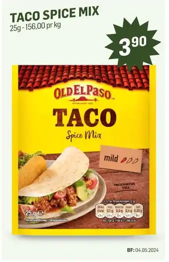 Holdbart Taco spice mix tilbud