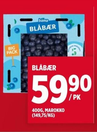 Meny BLÅBÆR tilbud