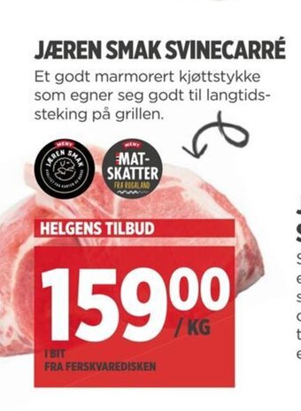 Meny JÆREN SMAK SVINECARRÉ tilbud