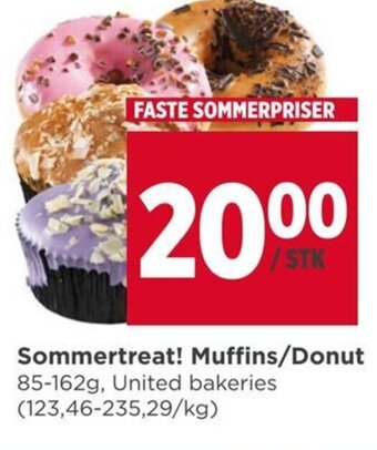 Meny Sommertreat! Muffins/Donut tilbud