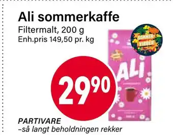 Nærbutikken Ali sommerkaffe tilbud