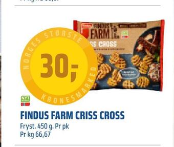 Coop Obs Findus farm criss cross tilbud