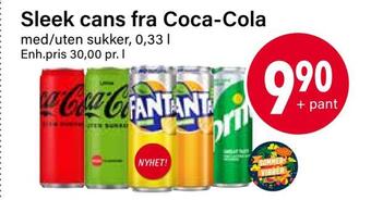 Nærbutikken Sleek cans fra coca-cola tilbud
