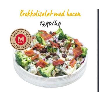 Meny Brokkolisalat med bacon tilbud