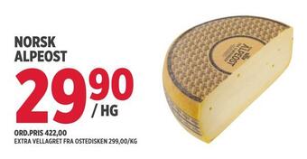 Jacobs Norsk alpeost tilbud