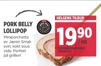 Meny Jæren smak porchetta tilbud