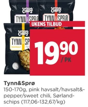 Meny Sørlandschips chips tilbud