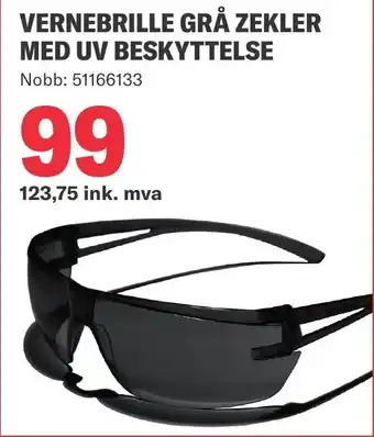 Neumann Bygg VERNEBRILLE GRÅ ZEKLER MED UV BESKYTTELSE tilbud