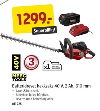 Jula Batteridrevet hekksaks 40 V, 2 Ah, 610 mm tilbud