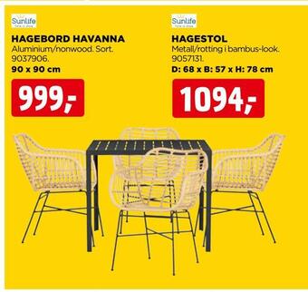 jem & fix Hagebord havanna tilbud