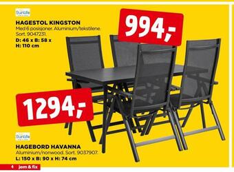 jem & fix Hagebord havanna tilbud