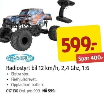 Jula Radiostyrt bil 12 km/h, 2,4 Ghz, 1:6 tilbud