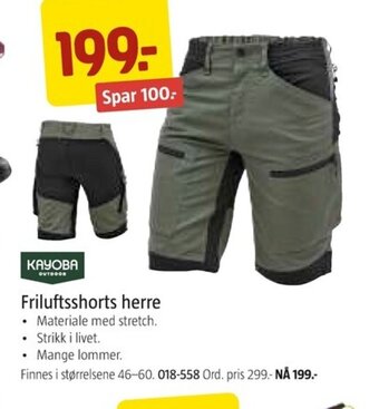 Jula Friluftsshorts herre tilbud