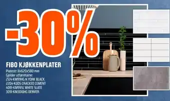 Obs Bygg FIBO KJØKKENPLATER tilbud