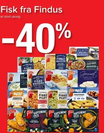 Eurospar Fisk fra Findus tilbud