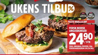 Meny FERSK NORSK ANGUSBURGER tilbud
