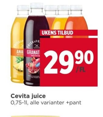 Meny Cevita juice tilbud