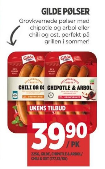 Meny GILDE PØLSER tilbud