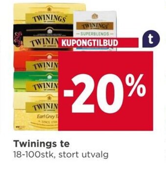 Meny Twinings te tilbud