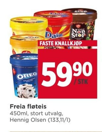 Meny Freia fløteis tilbud