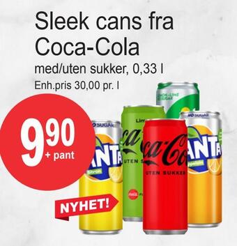 Joker Sleek cans fra coca-cola tilbud