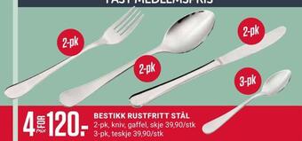 Europris Bestikk rustfritt stål tilbud