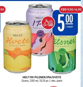 Rema 1000 Helt fri pilsner/ipa/hvete tilbud